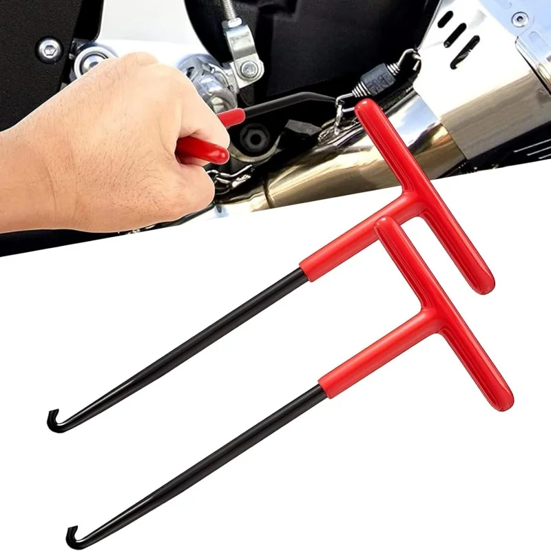 

Motorcycle Exhaust Spring Hook T Shaped Handle Exhaust Pipe Spring Puller Installer Hooks Repair Tool for Springs Removal