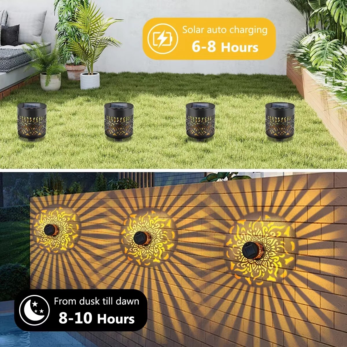 2 Stück Mandala-Projektions-So – Outdoor Lighting Yard Decoration Bewertung und Preis
