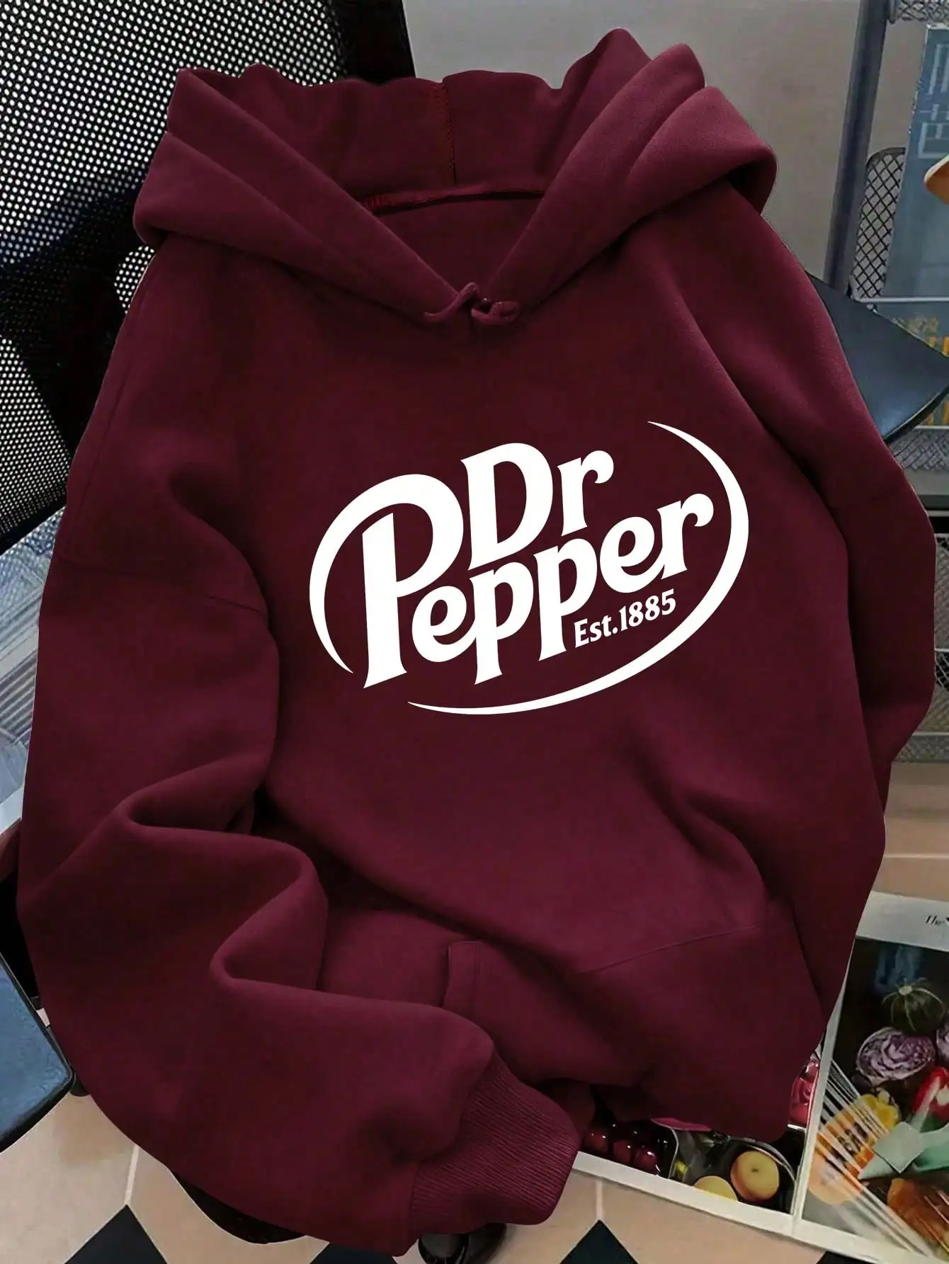 

Женская толстовка с графическим принтом Dr Pepper, винтажный пуловер с логотипом газировки и карманом, повседневная толстовка на осень/зиму