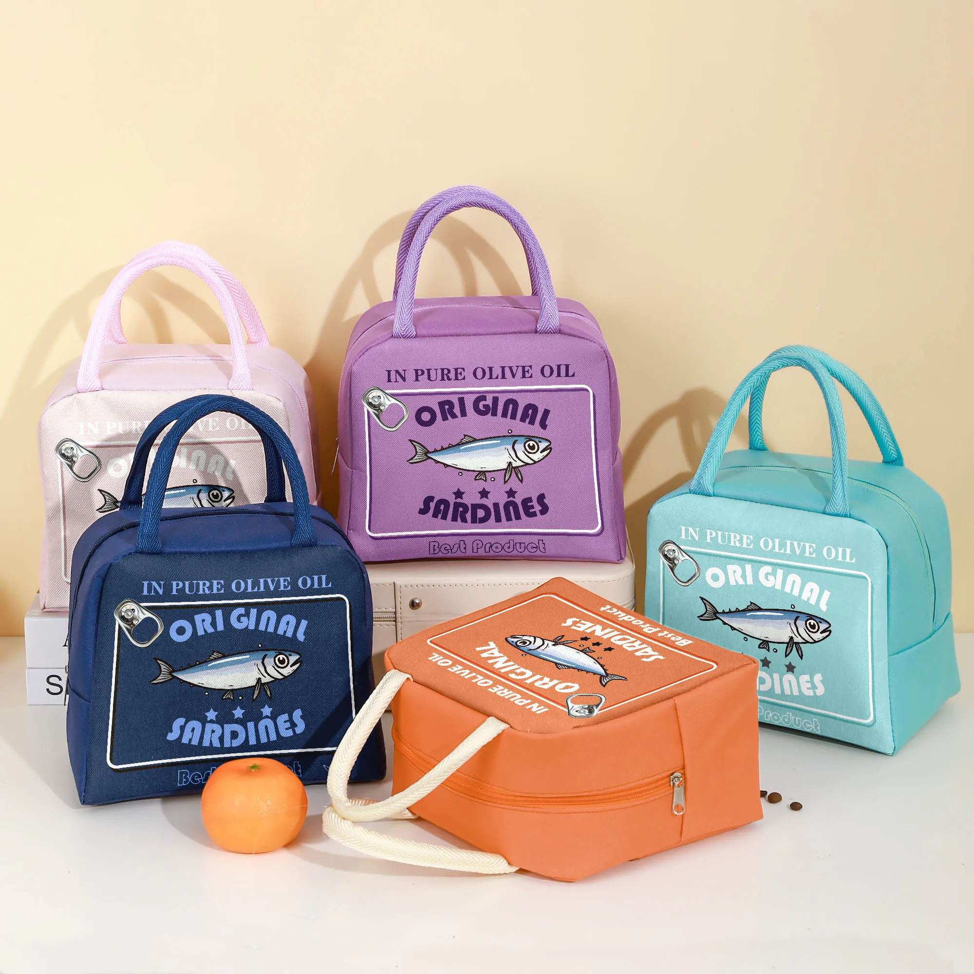 Creative Sardine Style Bento Bag - Portable Cute Lunch Bag