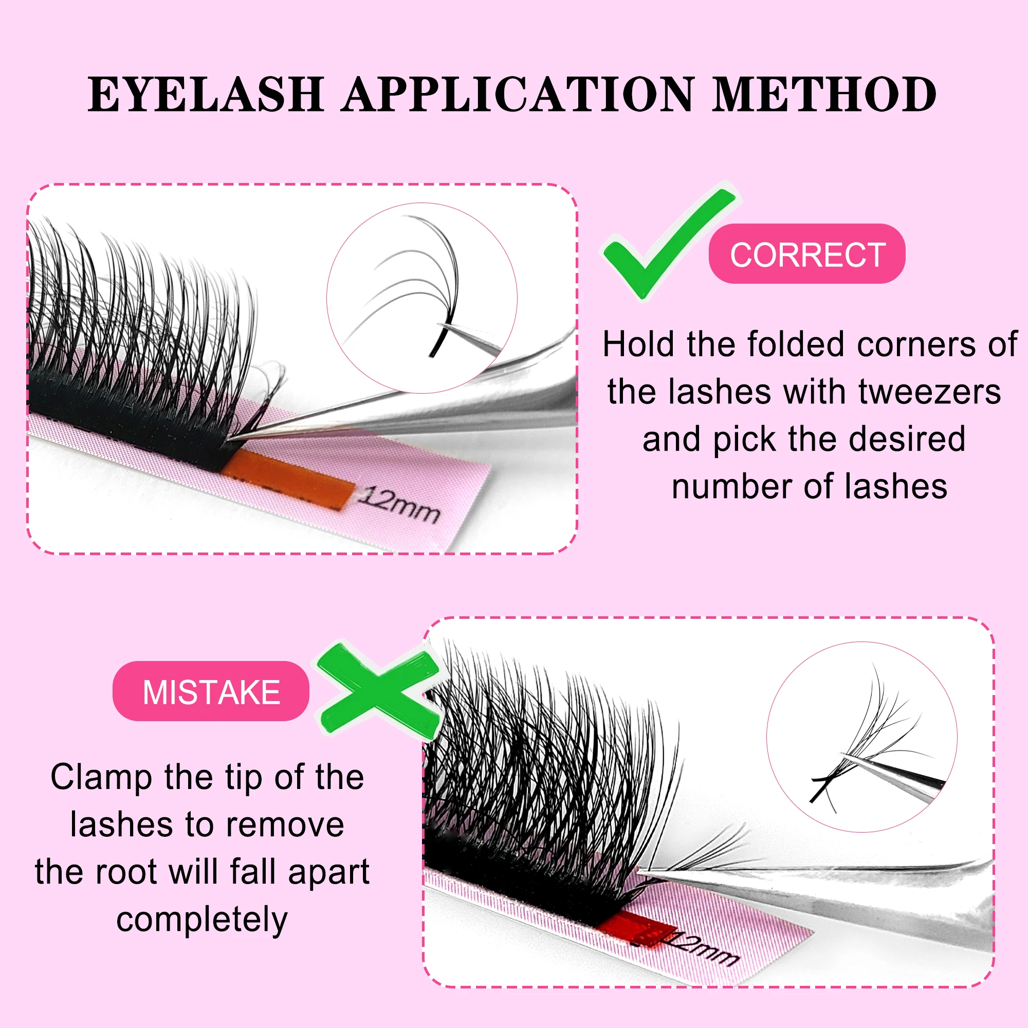 CoMango Double-Layer L+D/C 5D Wild Camellia Eyelashes Extension Russian Volume Fans Fluffy Lashes Premade Fan Individual Lash