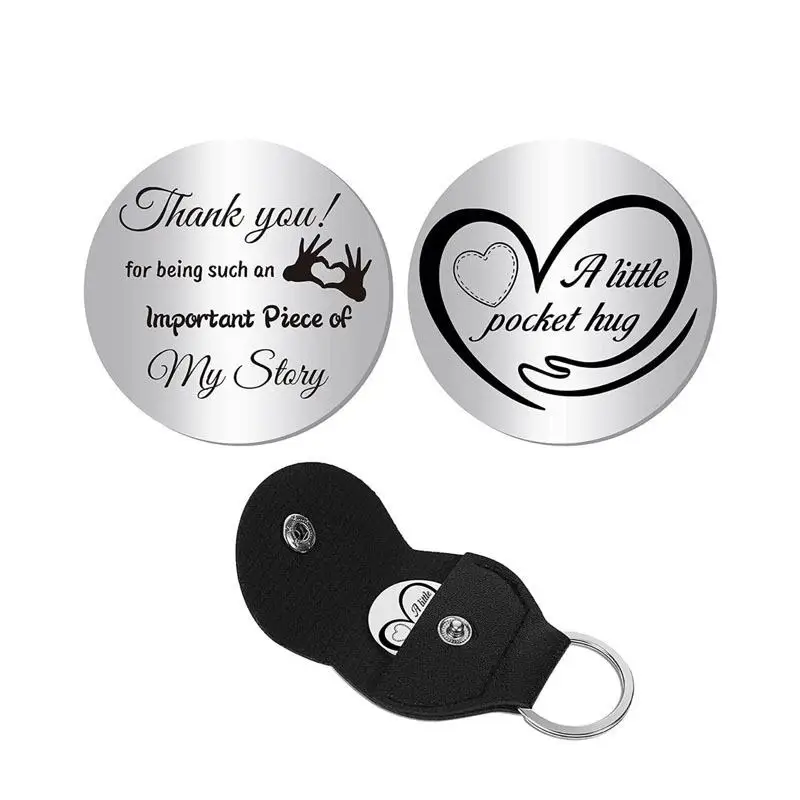 10 Pieces Stainless Steel Valentine's Day Decision Coin Couple Style Personalized Fashion Stainless Steel Jewelry Keychain Gift