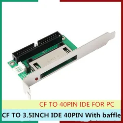 40-Pin Cf Compact Flash Card To 3.5 Ide Converter Adapter Pci Bracket Back Panel