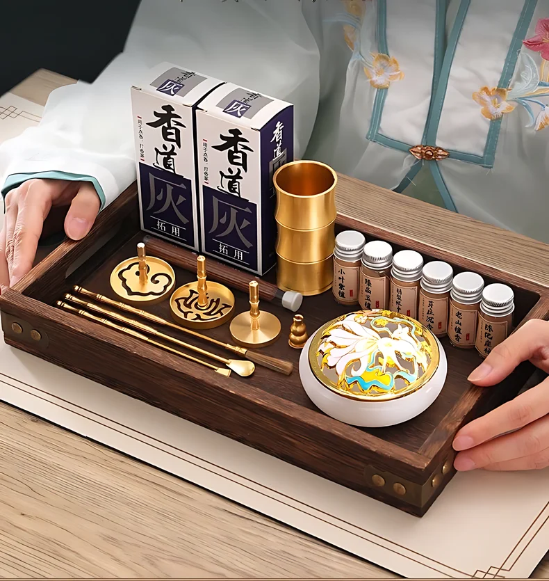 Traditional Incense Set Tower  Aroma Making Kit Incense Burner Tray Agarwood  Making Tools Burning Accessories