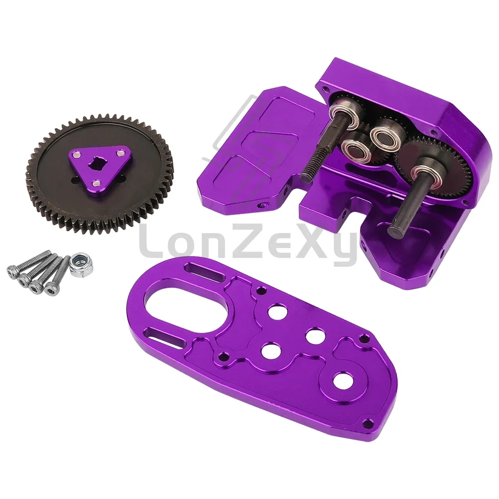 LCG 2 Low Gearbox Middle Transmission Box with Gear Skid Plate For 1/10 RC Crawler Axial SCX10 II III Capra TRX4 Upgrade Parts