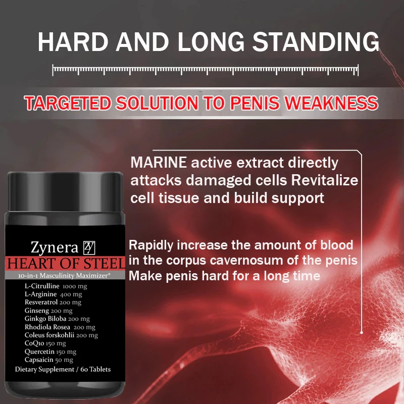 Male Endurance Supplement, Performance, Supports Reproductive Health ，L-Citrulline L-Arginine Ginseng for Men view 4