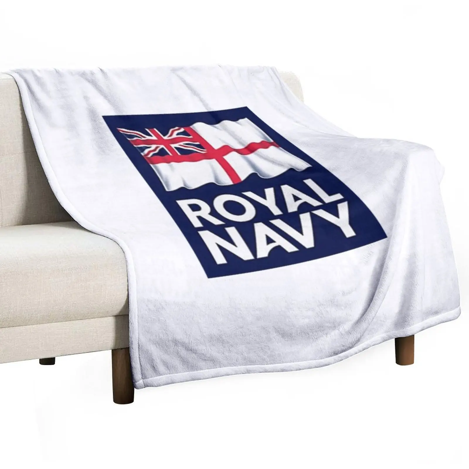 Royal Navy Throw Blanket Cozy Microfiber Throw Blanket for Home Bedroom