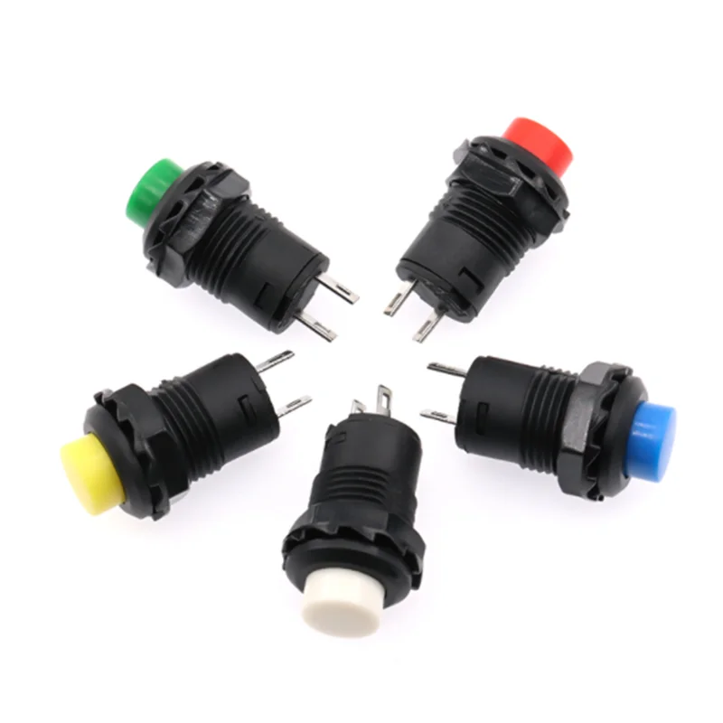 6pcs 12mm self-locking Momentary push button switches 3A /125VAC 1.5A/250VAC Minitype Push Button Switch DS-227 DS-228