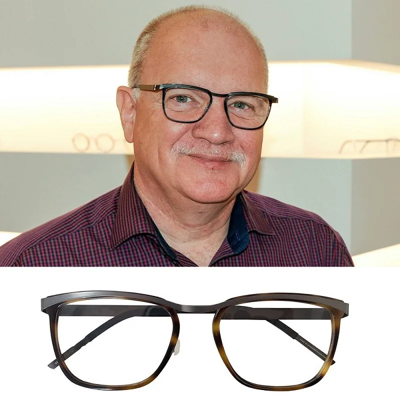 Gafas cuadradas ultraligeras de titanio para hombre y mujer, lentes graduadas ópticas para miopía, marca de Dinamarca, 2023, novedad de 9908