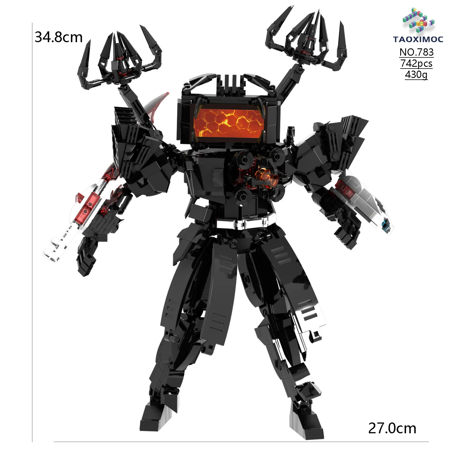 Skibidi Toilet MOC Abstract Robot Building Blocks Compatible With LEGO Trisome Titan Speaker Man Model Bricks Toys