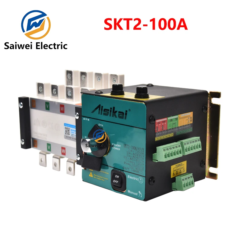 Aisikai ATS Controller SKT1 4P 300A 400A 630A Dual power automatic transfer switch AC220V single-phase 3-phase control board