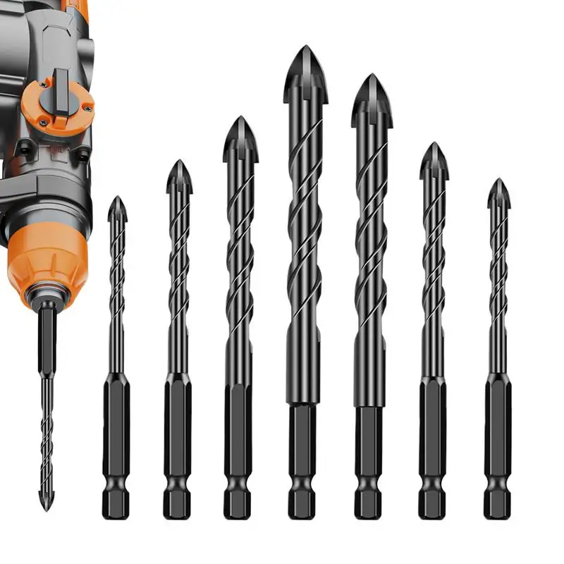Bit Set For Drill Drill Bit Kit Quick-Change Shock-Resistant Anti-Slip Socket Tool Precise Drilling For Concrete Woodworking