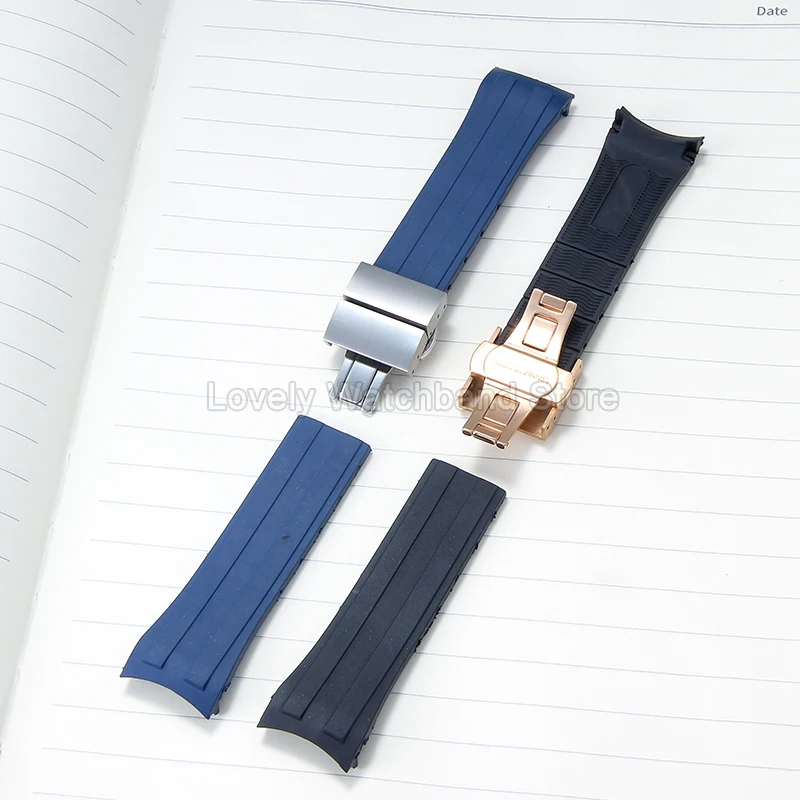 حزام ساعة سيليكون مقاوم للعرق وصديق للبشرة ومضاد للانزلاق لسلسلة MIDO Ocean Star Diver M026 سوار بإبزيم خاص قابل للطي