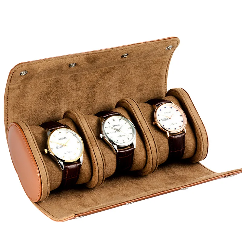 Modische Leder-Uhrenbox mit 1/2/3 Fächern, Tragbare Aufbewahrung für Rolexlitbreas Santos Omg Mechanische Quarz-Uhren, Staubdichte Box – Detail 19