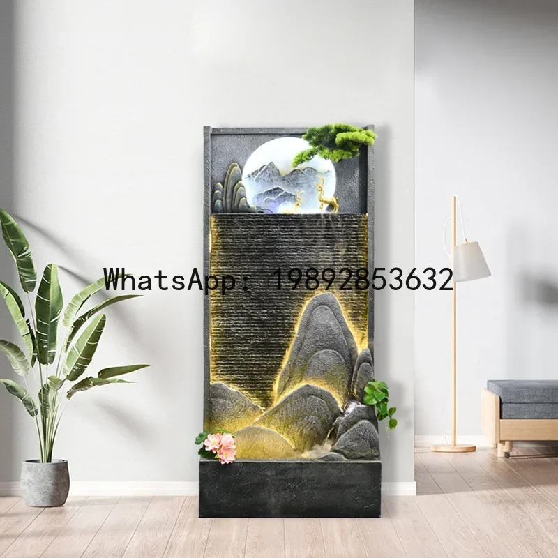 BJ-16  Rockery Water Fountain Fish Pond Screen Ornament Hotel Front Desk Decoration Outdoor Water Feature