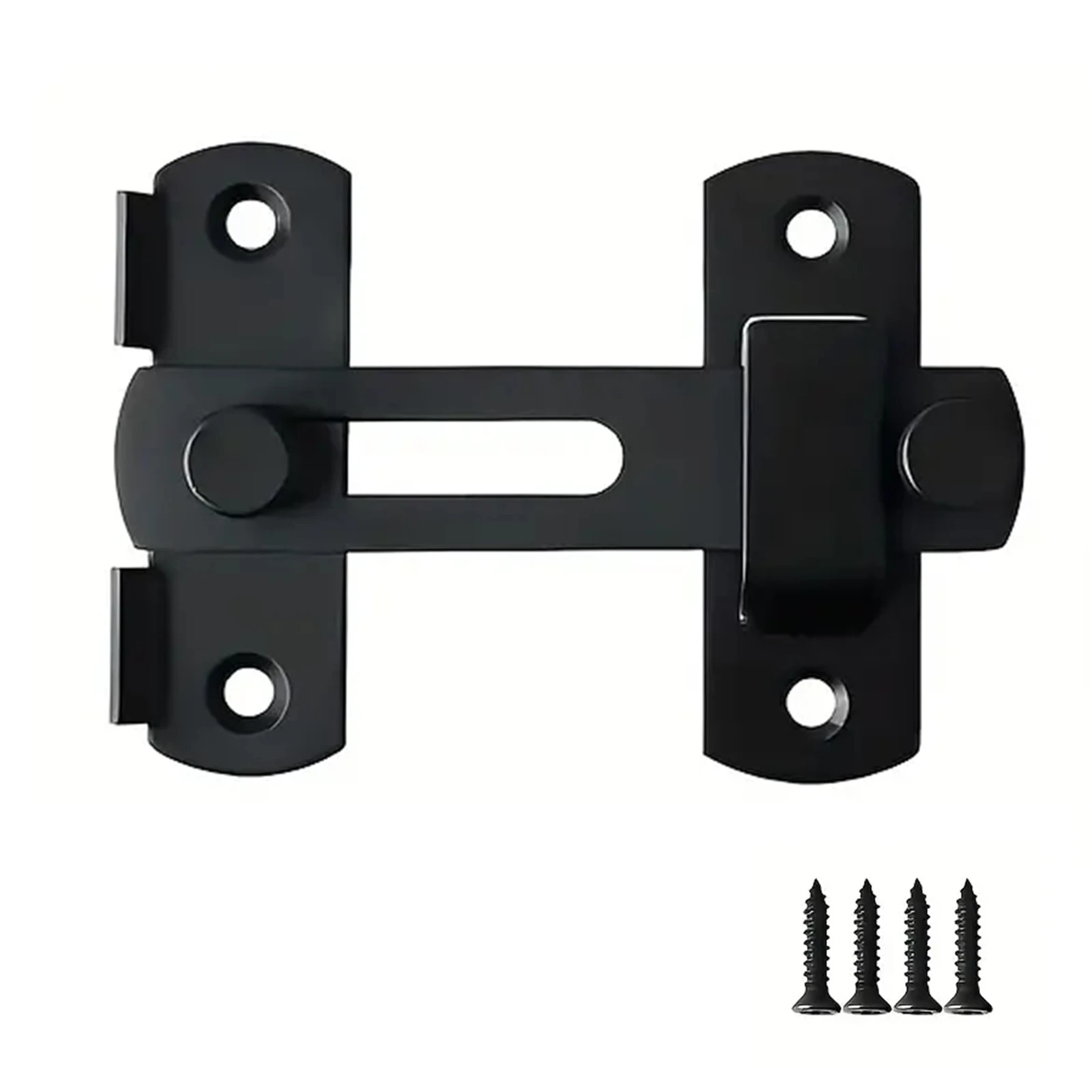 Serrure de porte de grange marketen acier inoxydable, loquets de porte, Cisco à fenêtre, noir argent