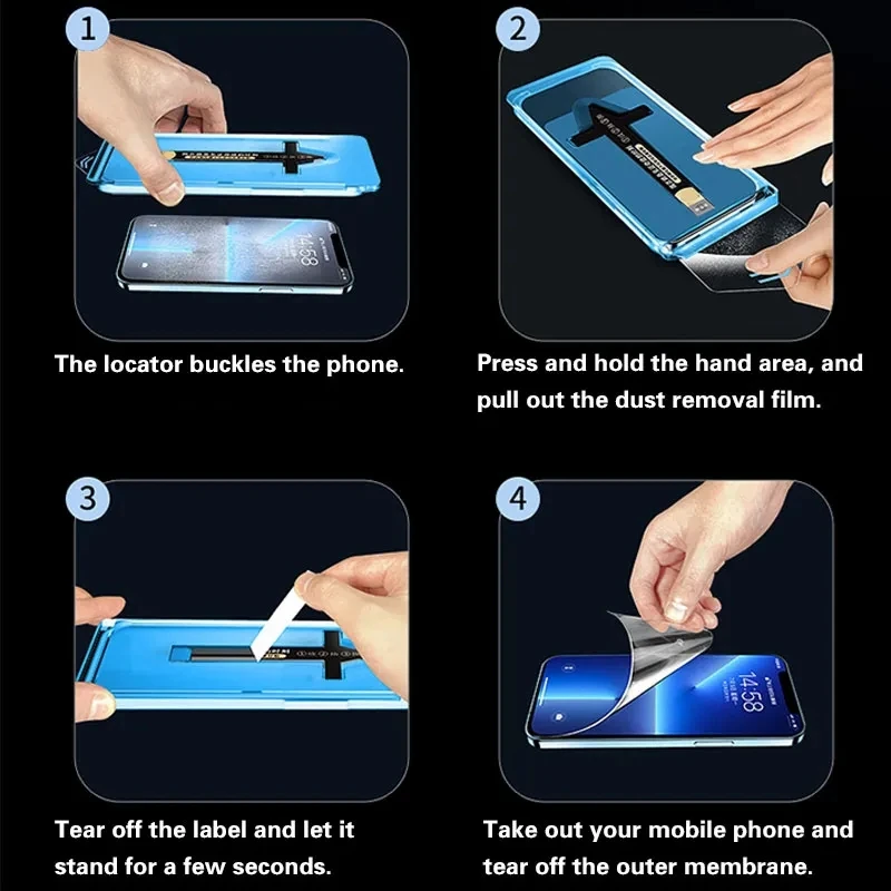 1/2PCS Premium Tempere Glass For iPhone 16 Pro Max Dust Free Screen Protector for iPhone 14 15 Pro Max 15+ 16 Plus 16 Pro Glass image 6
