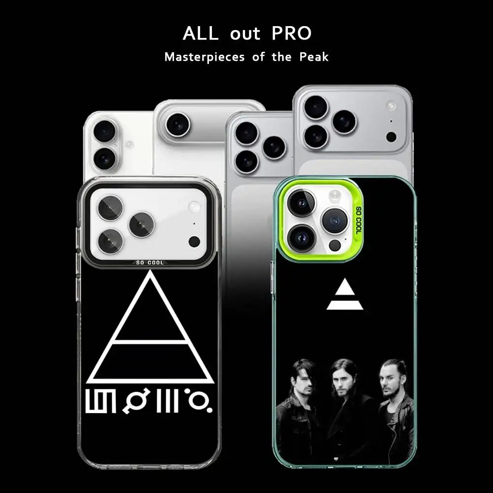 

The 30STM 30 S-Second To Mars Phone Case For iPhone17,16,15,14,13,12,11 Pro Max Blcak Matte Shockproof Cover