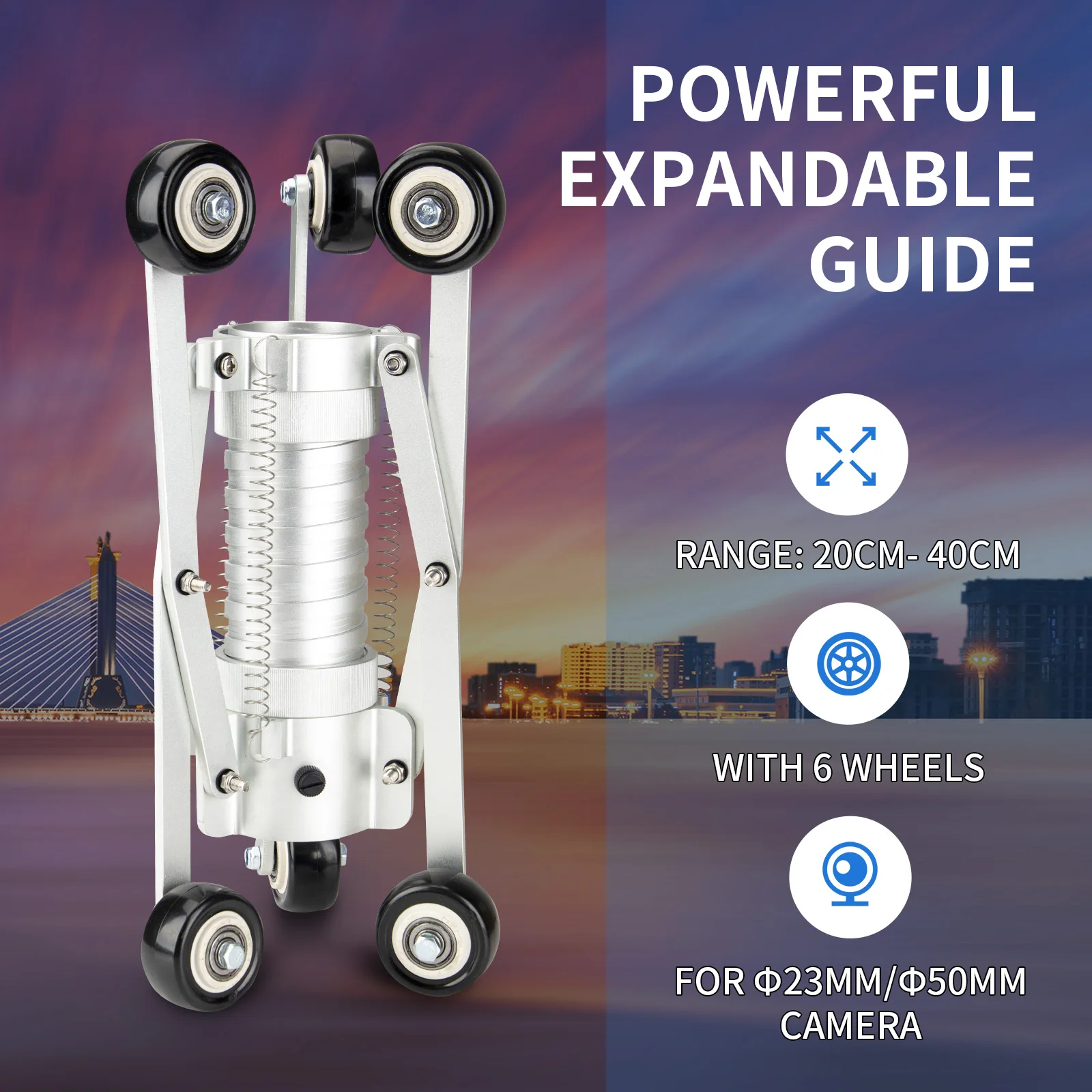 SYANSPAN Pipe Inspection Camera Expansion Bracket Used For 23MM And 50MM Protector Standing And Skid For Drain