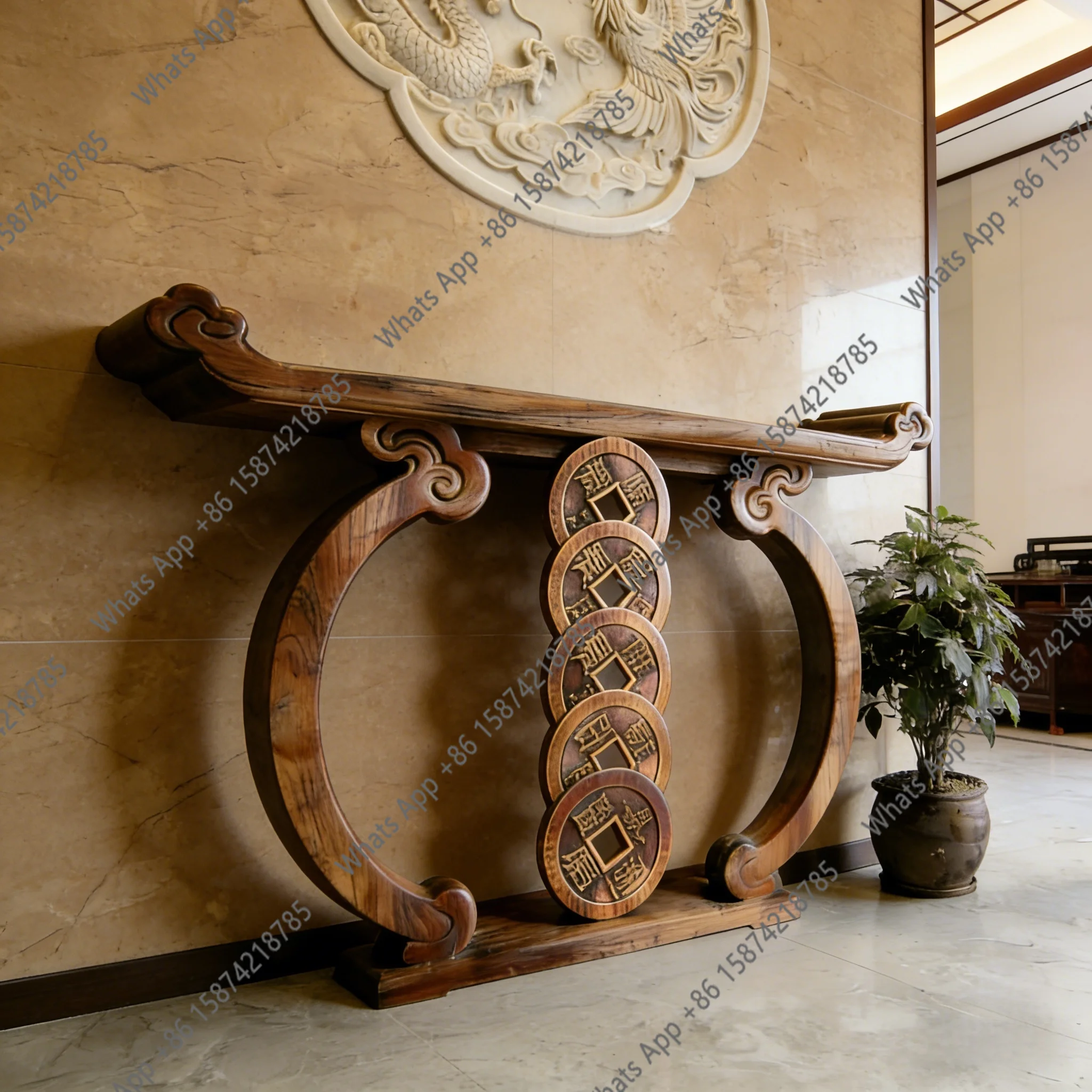 ebony wood table table, living room entrance entrance cabinet, end view table against the wall, few solid wood entrance table