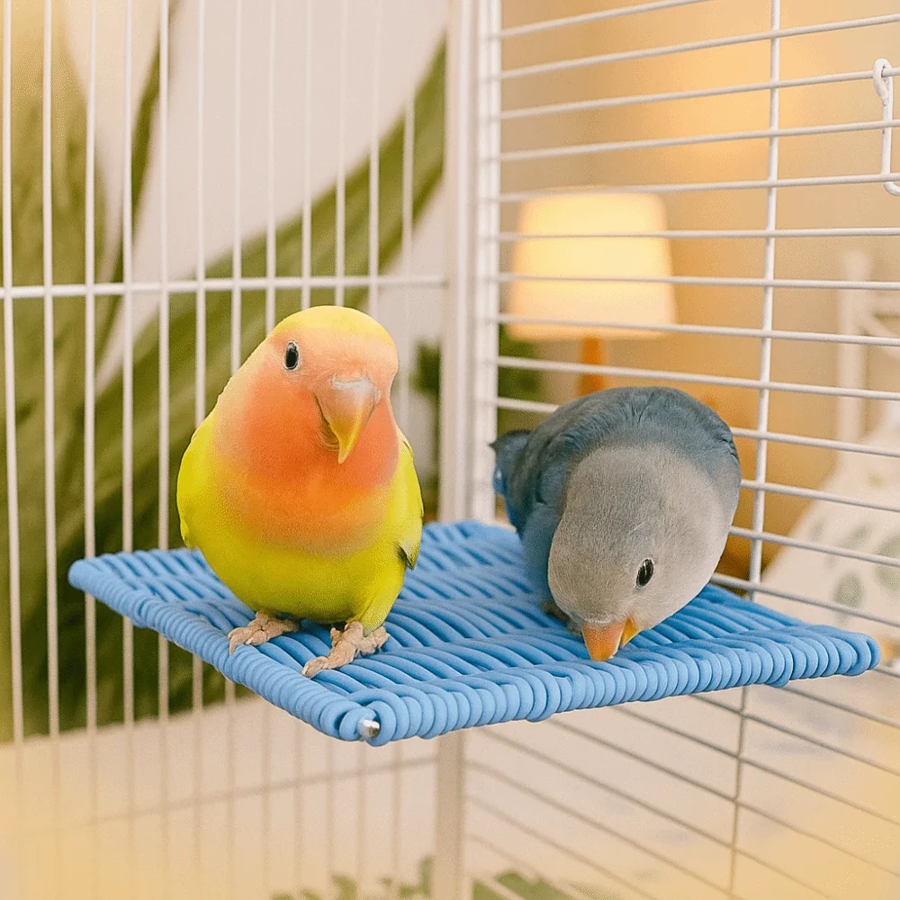 

Imitation Vine Parrot Perch Wear Resistant Breathable Bird Jumping Platform Bite Resistant Square Parrot Perch Toy Rest