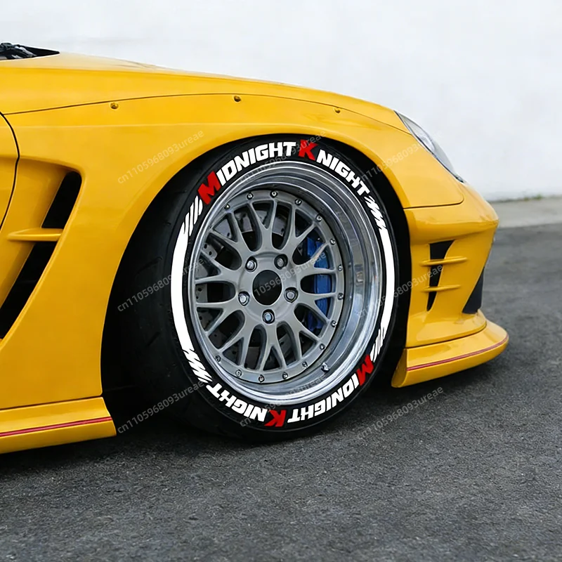 

3D Letters MIDNIGHT KNIGHT Car Tire Stickers Universal Auto Waterproof Decals Styling Stickers No glue included