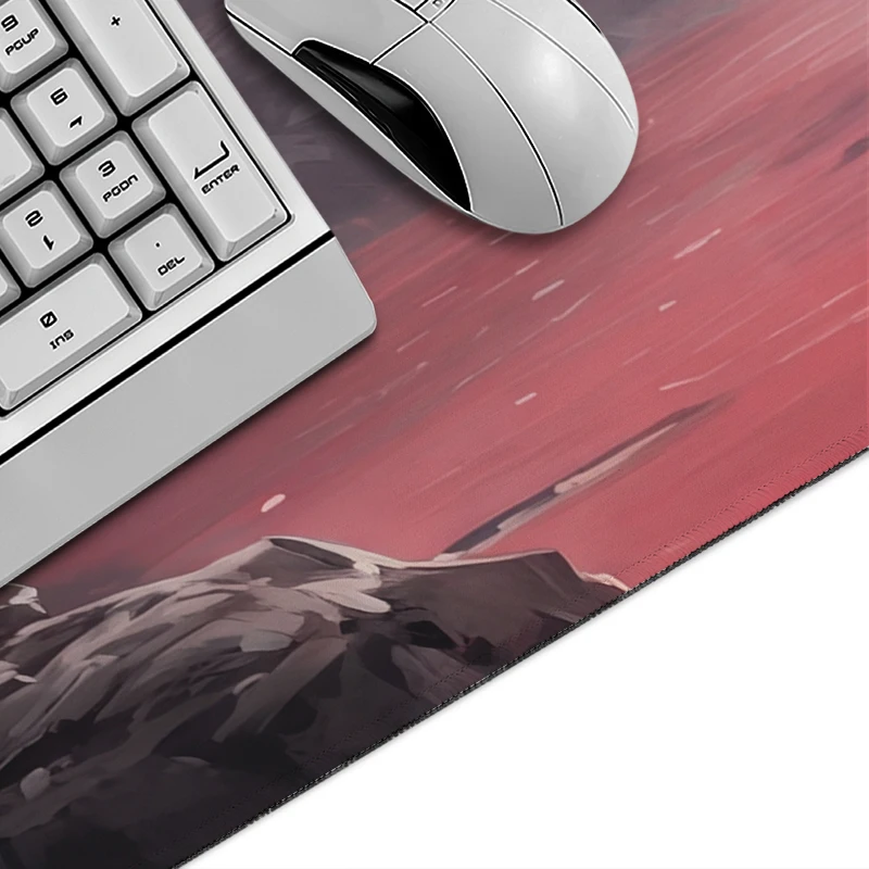 Crimson Moon Dark Valley Mouse Pad Gamer XL Large HD New Home Mousepad XXL Desk Mats Non-Slip Soft Carpet PC Table Mat Mice Pad