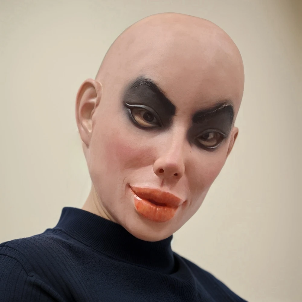 Angelina Jolie masque célébrité masques actrice avec chauve grande bouche en caoutchouc Sexy chauve femme laid masque