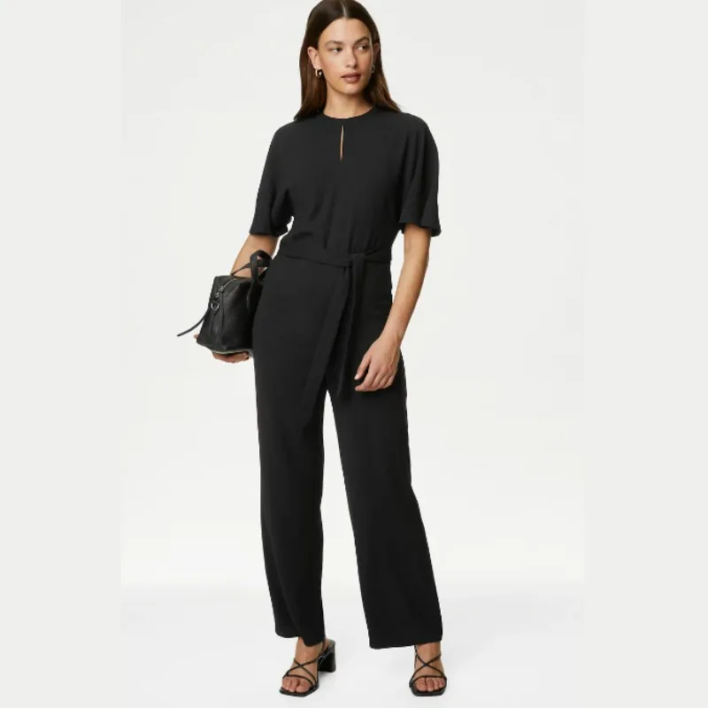 

Bla ort Sve Onesie Ele Straight Leg Pants Commute Simple Dr Pants Women High Waist Long Pants Polyester Fiber