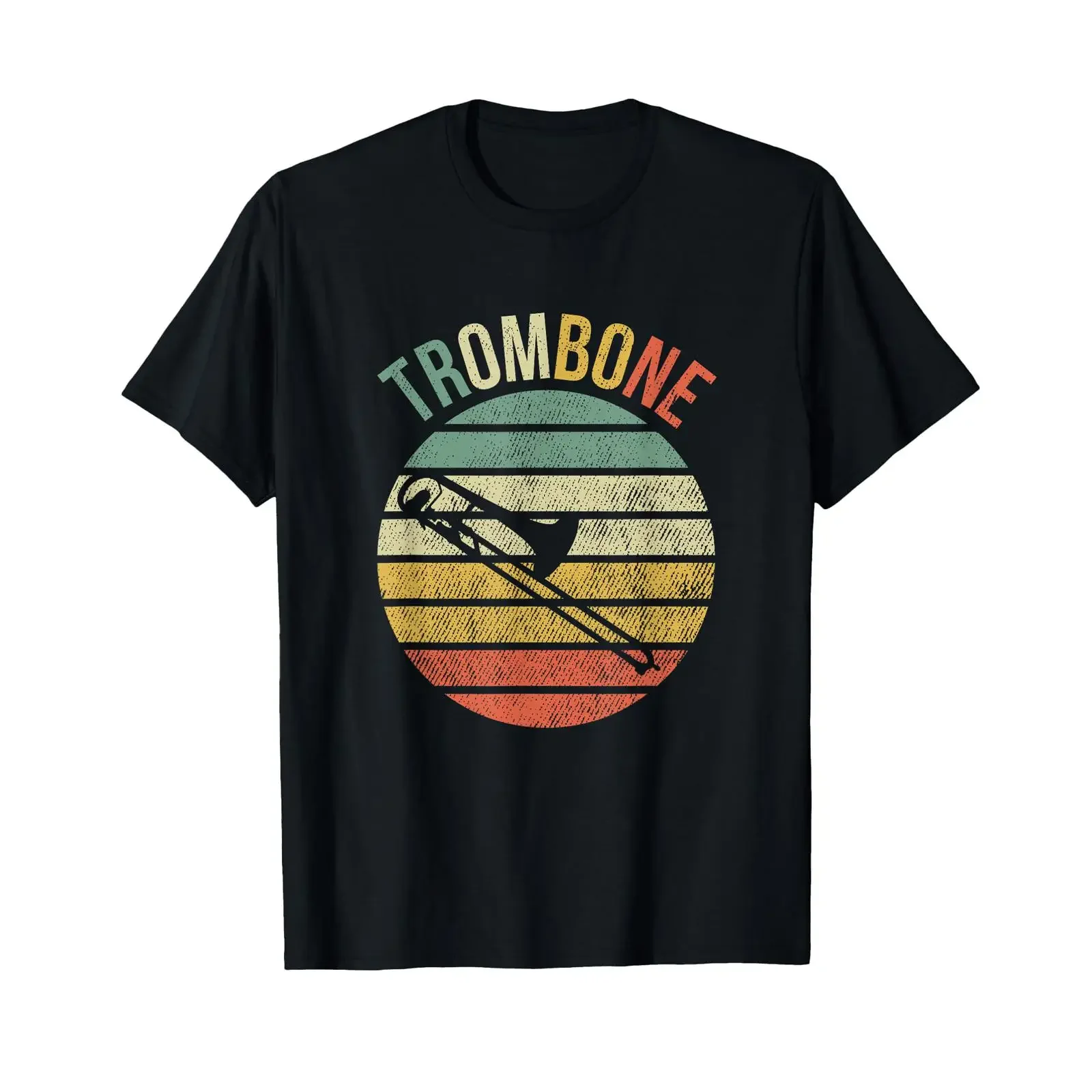 Retro Vintage Trombone Marching Band Trombonist T Shirt vintage Washed graphic homme streetwear designer clothes Versatile
