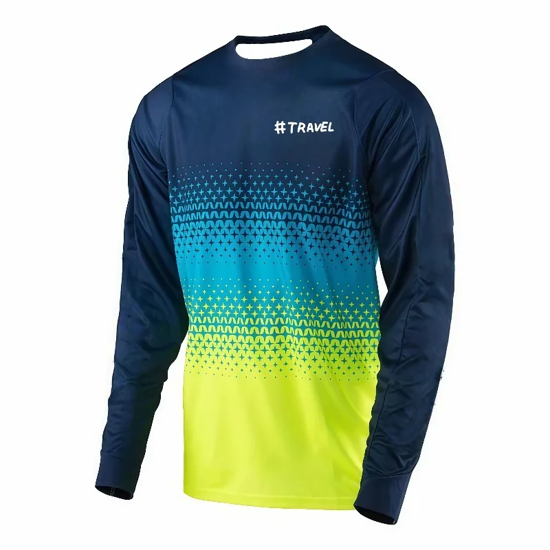 

3D Printed Quick Dry Motorcycle Riding Long Sleeve T Shirt with Stylish Biker Print for Men and Women