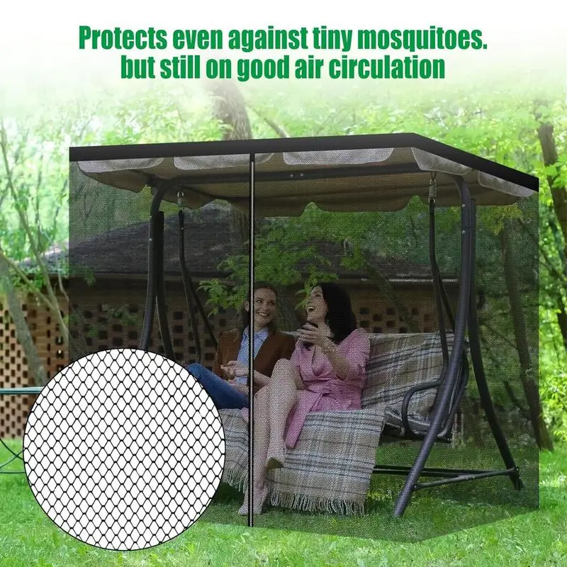 Outdoor swing Mosquitoes Netting Cooling Swing Seat Bugs Cover Garden Double Swing Chair Mosquito Net Curtain For Home Garden