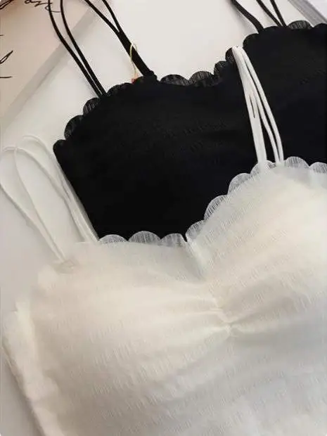 قميص داخلي نسائي من الدانتيل والقطن بتصميم فقاعي، طبقة أساسية للصيف، سترة جديدة لعام 2025، مناسبة للتنقل اليومي، تصميم أنيق وضيق