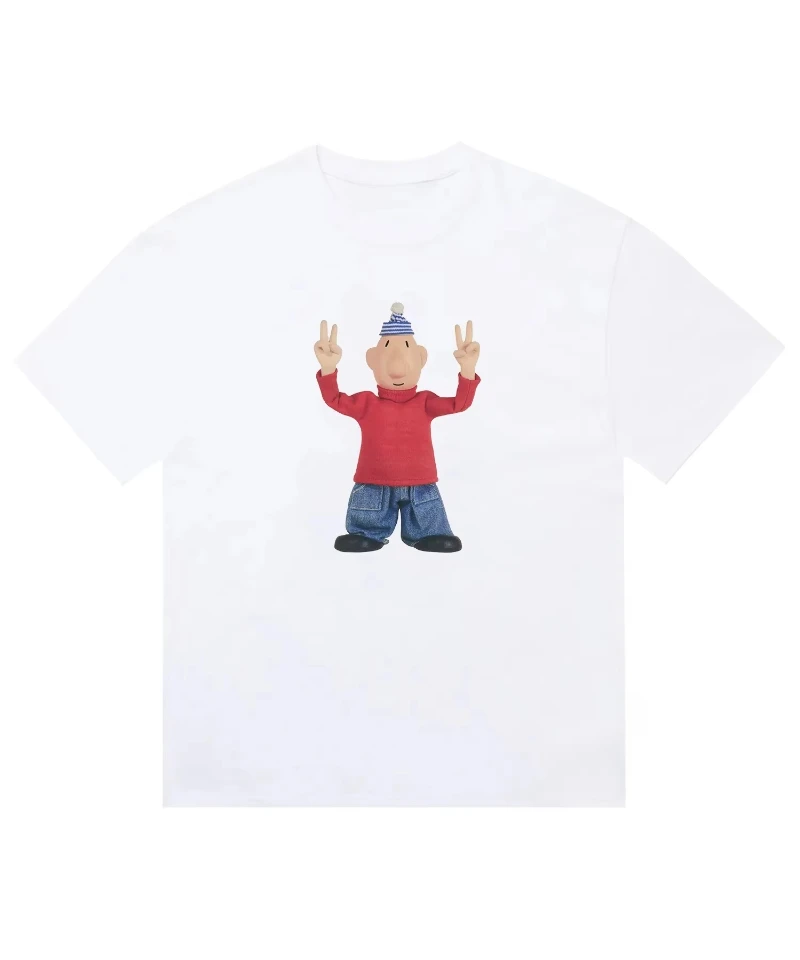 

2025 Summer trendy street fashion printed T-shirts loose and casual short-sleeved cotton couple tops for men and women 01