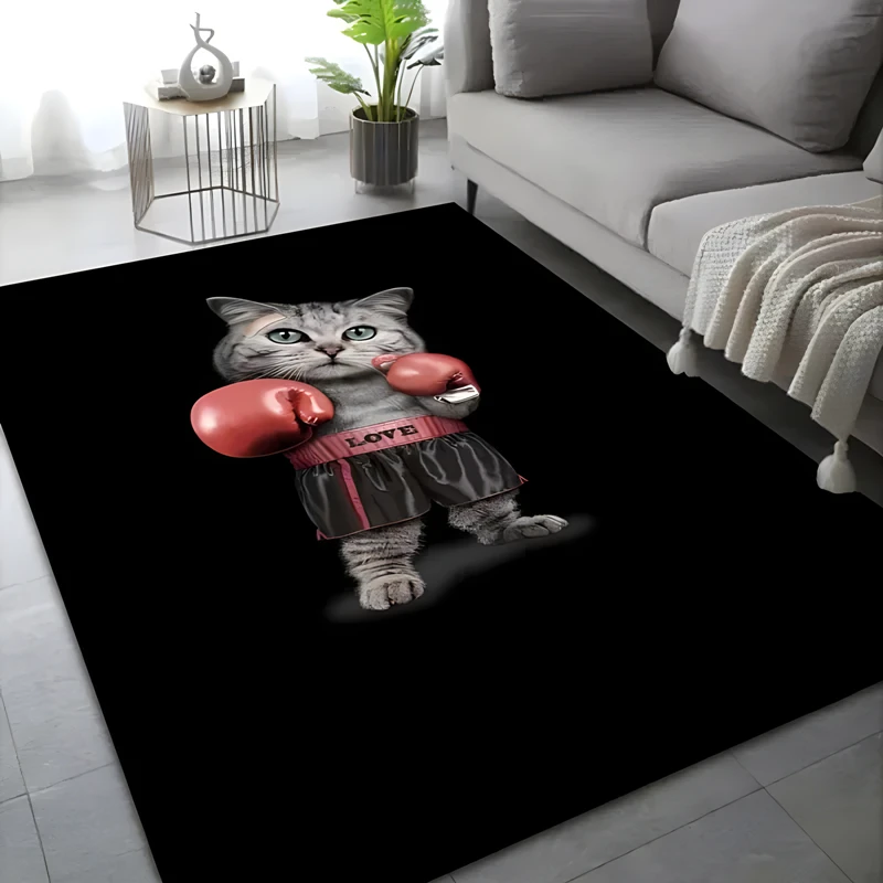 

Cute cat pattern carpet living room bedroom children's room home decorative carpet, kitchen bathroom non-slip Mat Christmas gift