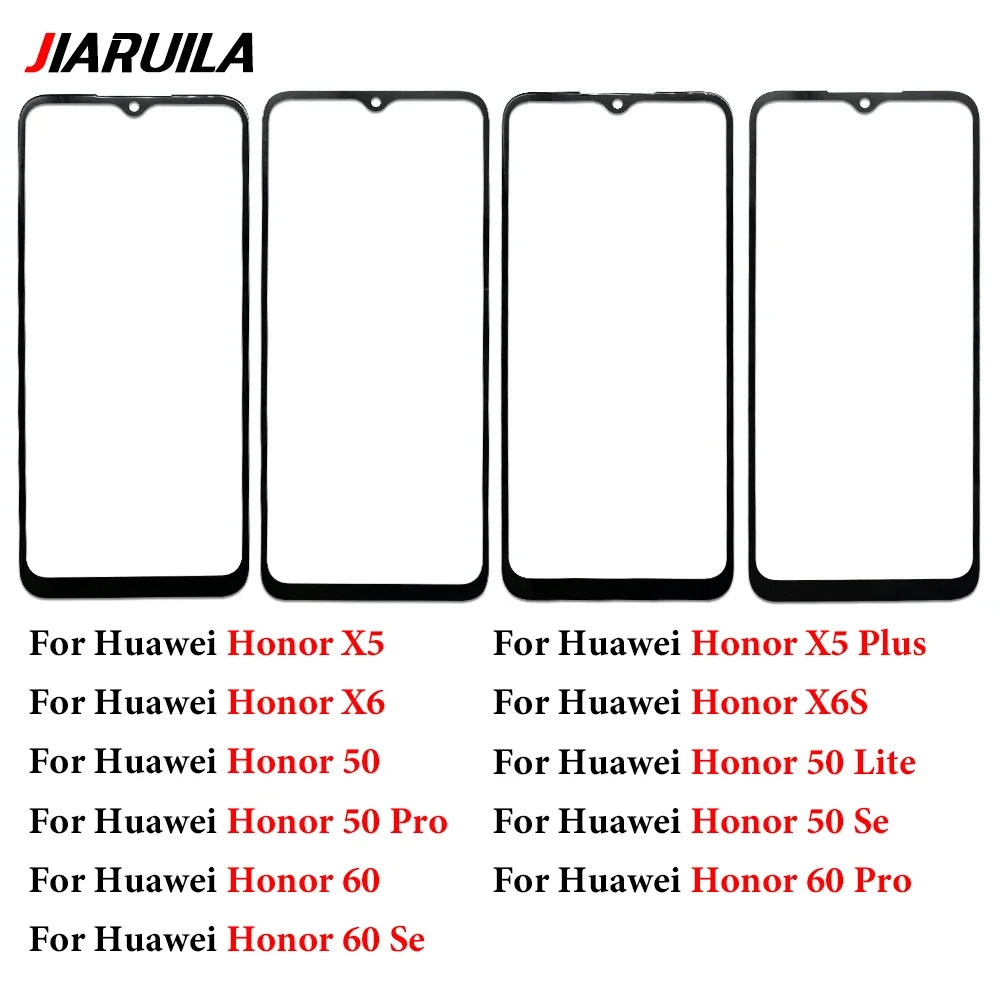 

10 шт. сенсорный ЖК-экран для Huawei Honor 60 50 Lite Pro Se X5 Plus X6S, передняя внешняя стеклянная линза, замена крышки OCA