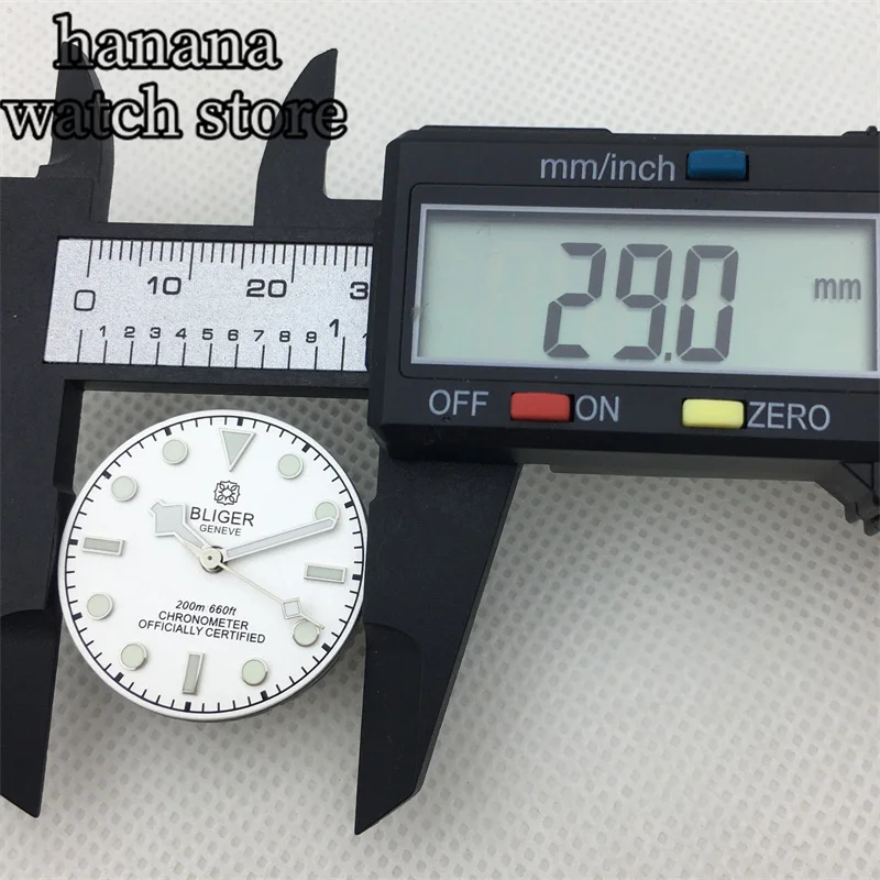 29mm rose gold white black luminous dial with hand with NH35 NH36 ETA2824 2836 Pearl DG2813 3804 Miyota8205 8215 PT5000 movement