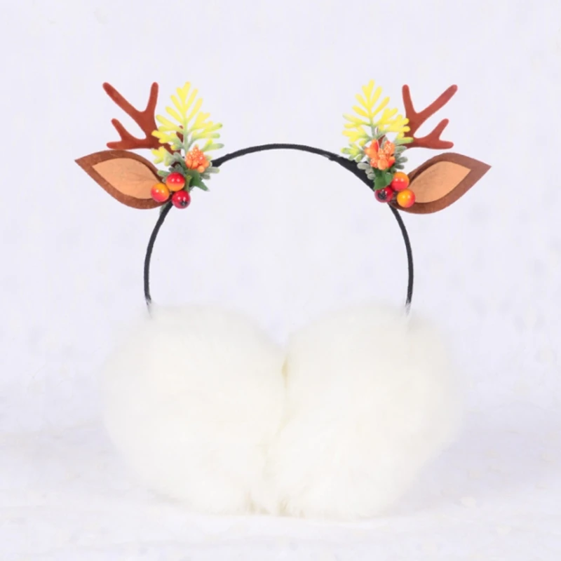 Phong cách mới Nai Sừng Tấm Earcaps Lông Cừu Mùa Đông Earmuffs Cho Trẻ Tuần lộc Earmuffs Dễ Thương