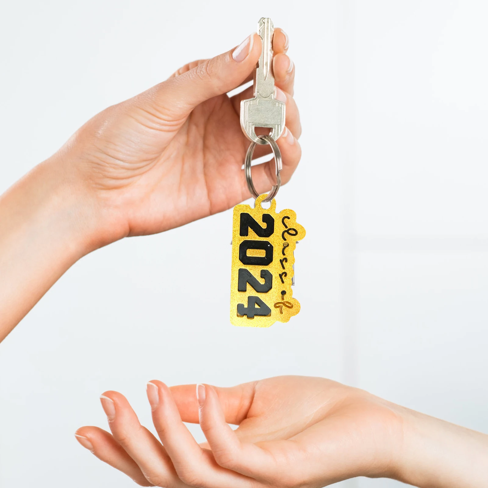 

3Pcs Silicone Keychain Molds 2024 Pendant Molds DIY Resin Epoxy Craft Supplies Portable Key Hanging Charm Mold