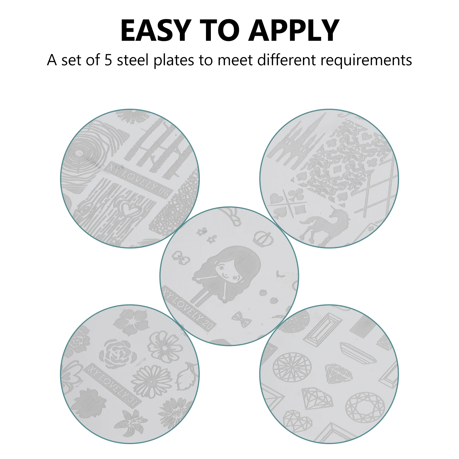 

1 Set Christmas Manicure Stamp Kit Printing Steel Stamp Kit High Quality Durable Art Tools Xmas Series Manicure Supply Creative