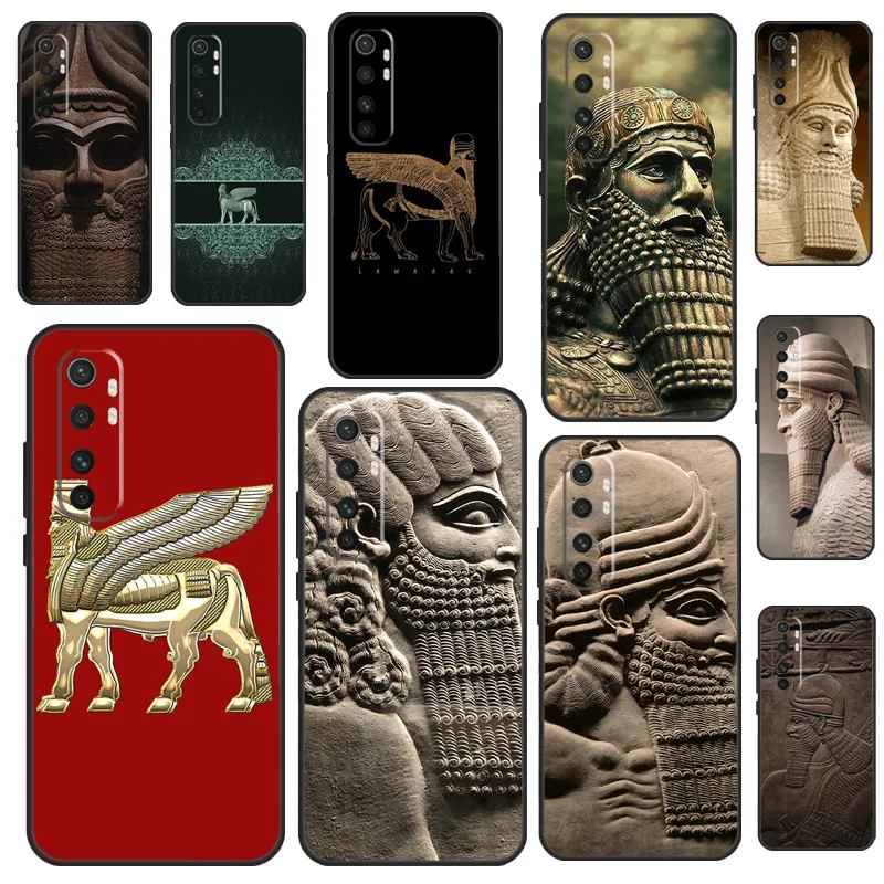 Assyrian Lamassu Winged Bull Funda For Xiaomi 14 Ultra 13 11T 12T 13T 14T 15 Pro POCO X7 Pro X3 X5 X6 M6 F5 F6 Pro Case