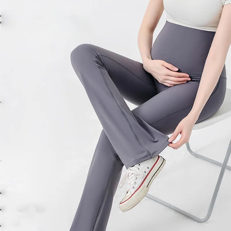 Maternity Leggings for Pregnant Women Yoga Flared High-waisted Trousers Pregnancy Clothes Maternity Yoga Flared Pants