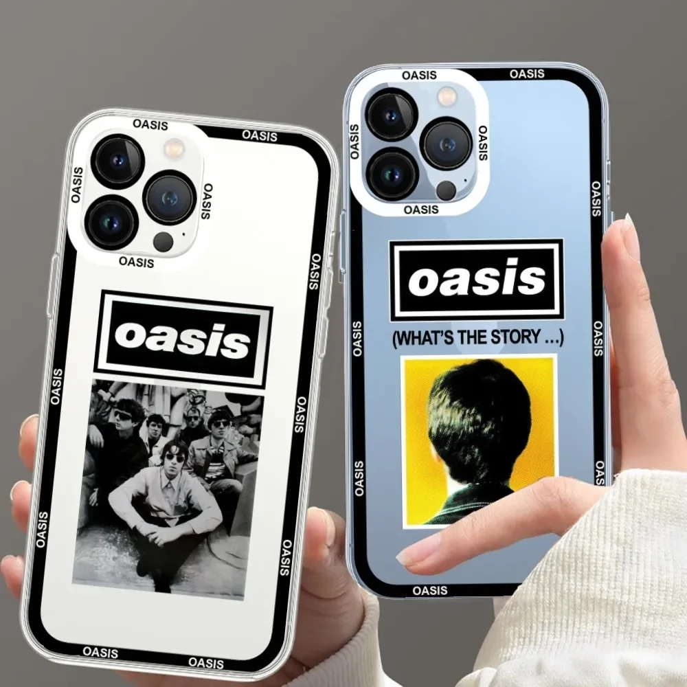 Hot Band O-Oasis Phone Case For Samsung S20 S21 S22 S23  Ultra Plus S10 Transparent Border Shell