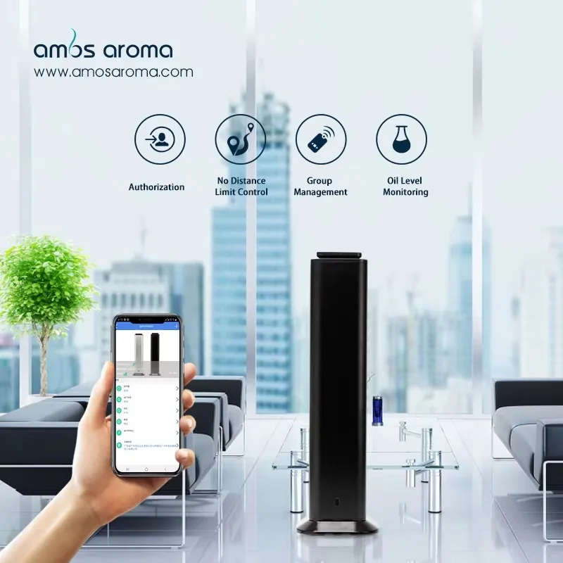 Diffusore di aromi senz'acqua intelligente commerciale all'ingrosso 2100m3 per profumo di olio essenziale nella hall dell'hotel