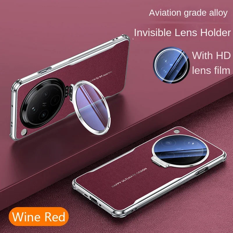 حافظة هاتف بعدسة زجاجية غير مرئية لهاتف OPPO Find X8 Pro x8pro X 8 Pro بأربعة زوايا مضادة للسقوط غطاء جلدي عادي مقاوم للصدمات