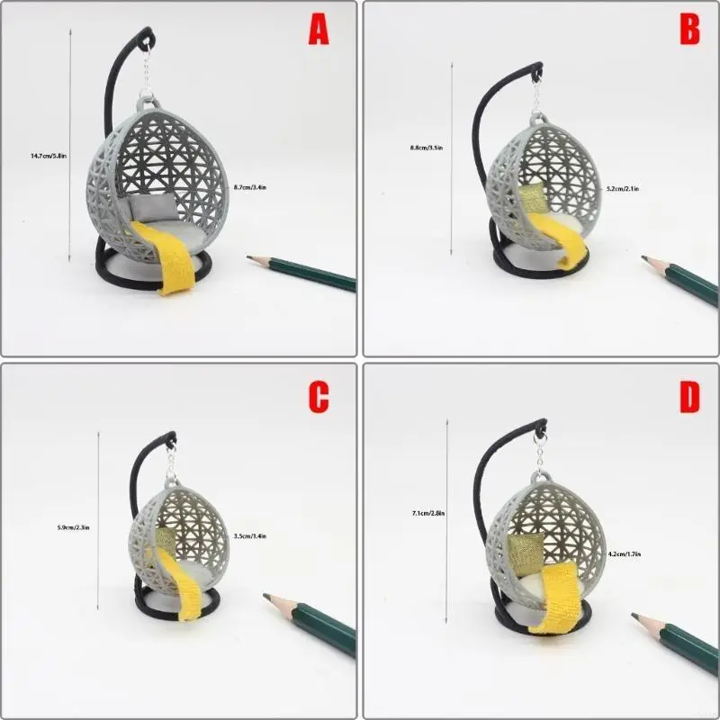 N1HB Doll House Hanging Chaise Modèle Modèle ACCESSOIRES ACCESSOIRES ADENAGERS FILLES POUR BASKER DOULES DOULES DÉCORATIONS