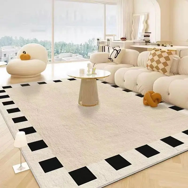 

VIKAMA Living room carpet imitation cashmere bedroom floor mat thickened hall large area ins wind coffee table mat bed blanket