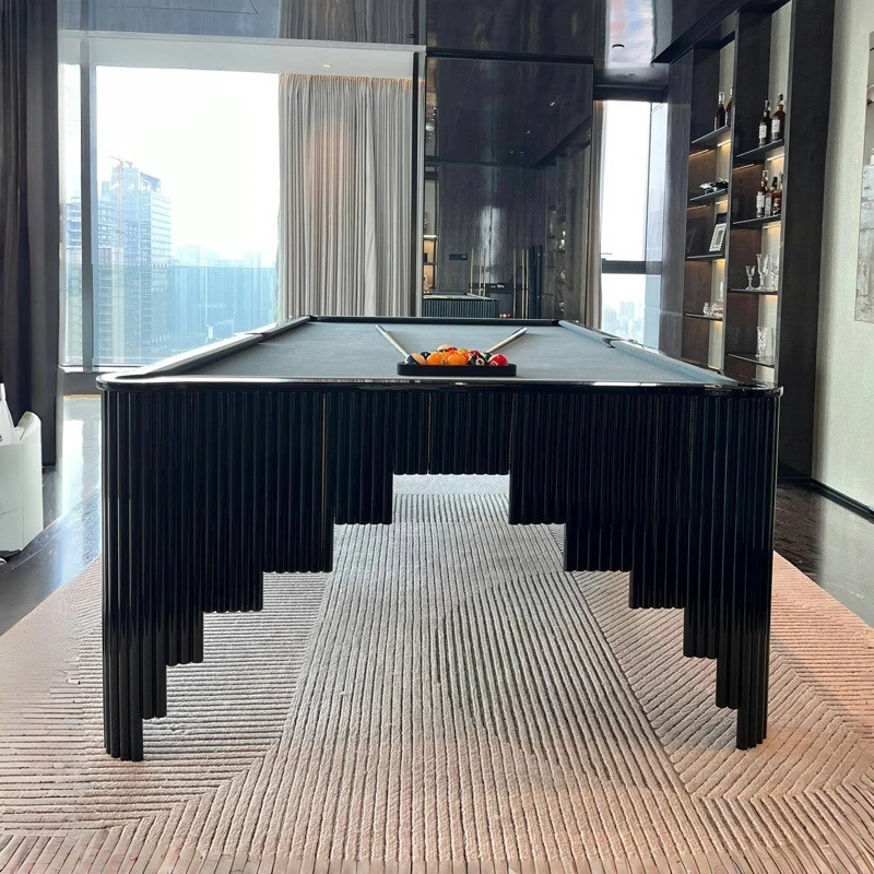 Stainless steel pool table household light luxury American black eight