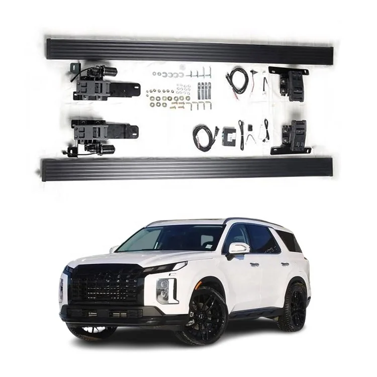 

PoweLED Light Running Boards Colorful Iron Material App Control Foot Pedal Rest Side Step for Palisade SUV Jeep