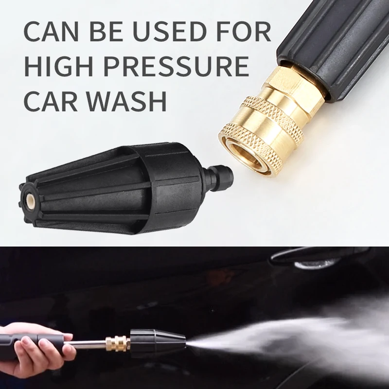 100bar Turbo Rotary Nozzle For High Pressure and Wireless Car Washer Water Cleaning Rotating Dirt With 1/4 Quick Connection